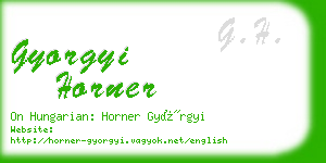 gyorgyi horner business card